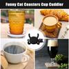 3D-принтер, забавная подставка под стакан, термостойкий нескользящий держатель для стакана, повторно используемый милый кот в виде животного, попка, подставка для стола, мультяшный аксессуар