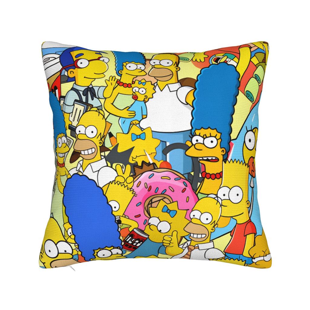 Pillow Cover SSimpsons Family Haunted House Halloween  Vintage Pillow Case For Sofa Bedroom Home Decor Pillowcases