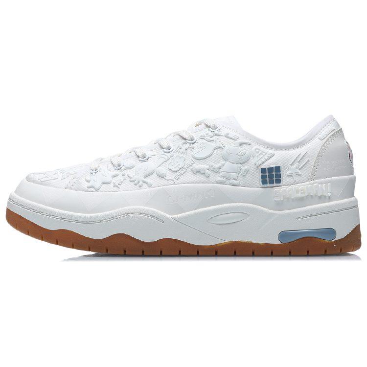 Li Ning CF Pursuit Скользкие, износостойкие, легкие низкие кеды для скейтбординга, унисекс, цвет Туманный белый AGLR216-1