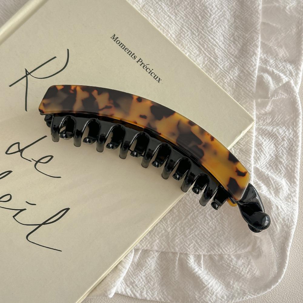 Geometric Acetate Banana Clip Acetic Acid Vertical Clip Leopard Print Hair Clip Female