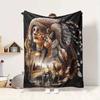 Native Spirit Flannel Blanket Throw Blanket Soft Warm Sofa Bed Camping Car home Decor Unique Christmas Gift C930365