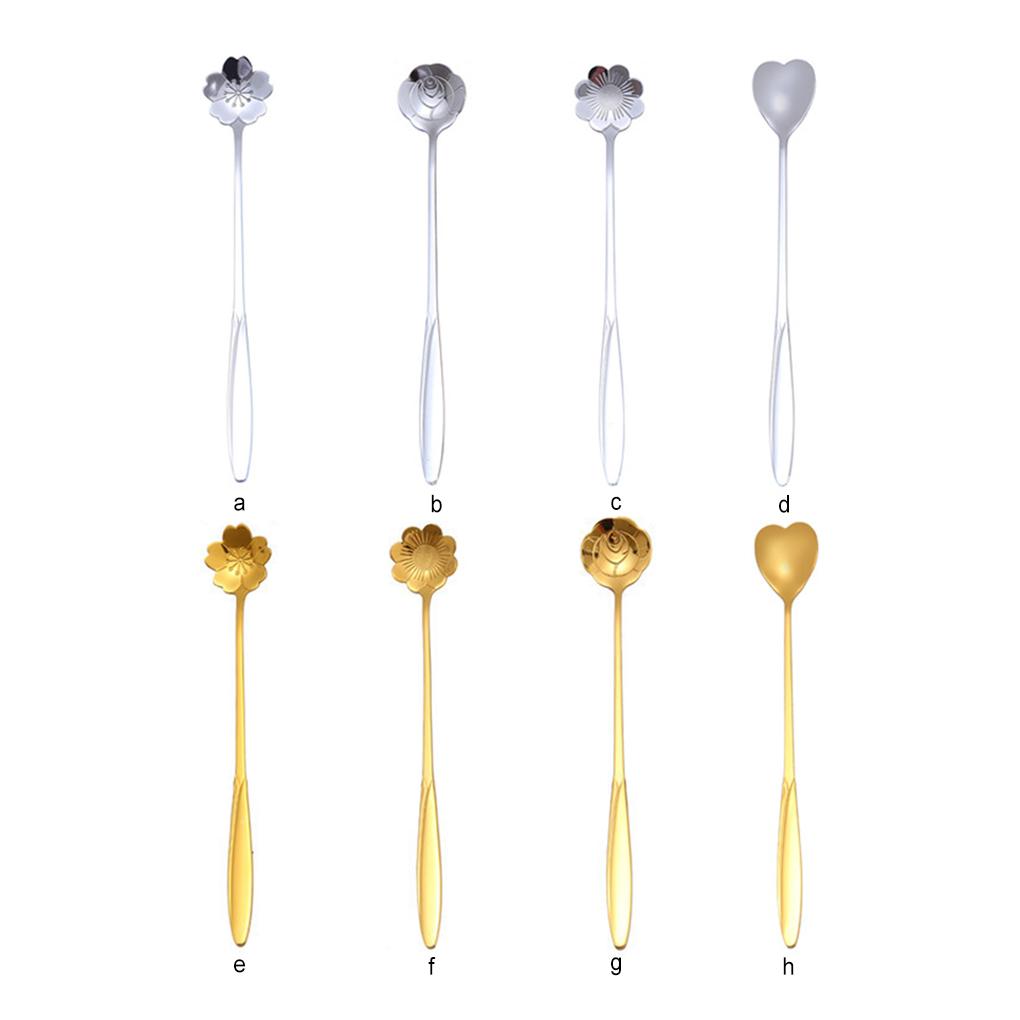 Кофейные ложки из нержавеющей стали с длинной ручкой для мороженого, десерта, чая, чайные ложки, кафе, ложки, столовая посуда, столовые приборы, аксессуары