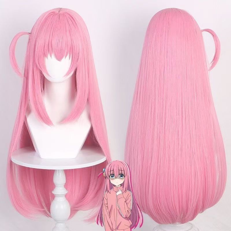 Косплей Гото Хитори Bocchi The Rock Костюм для косплея Гото Хитори Школьная форма Куртка розовая Юбка Парик Костюм Хэллоуин Аниме Косплей