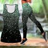 Fragmented Starlight Print Yoga Outfit for Women Fashion Workout Leggings Fitness Sports Casual Yoga Pants