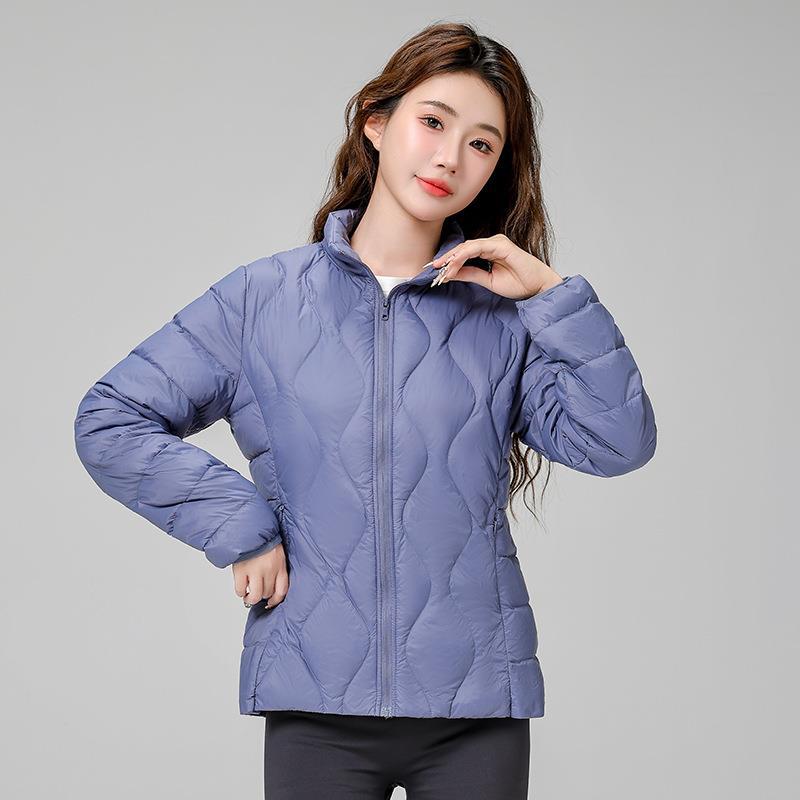FASHION White Duck Down Premium Foreign Wave Pattern Short Down Jacket Slim Jacket 2025  New Hooded Trendy Clothes
