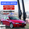 For Alfa Romeo GT 2003-2005 Car Windshield Wiper U-type Soft Rubber Frameless Bracketless Car Wipers 22"+16"