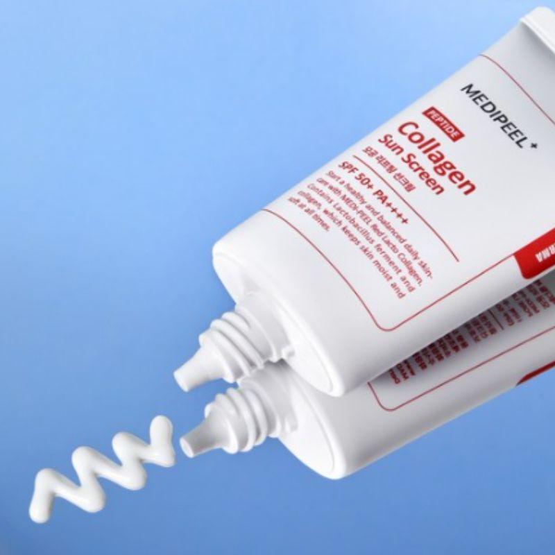 Medipeel Red Lacto Collagen Солнцезащитный крем для лифтинга пор SPF50+ PA++++ 50 г