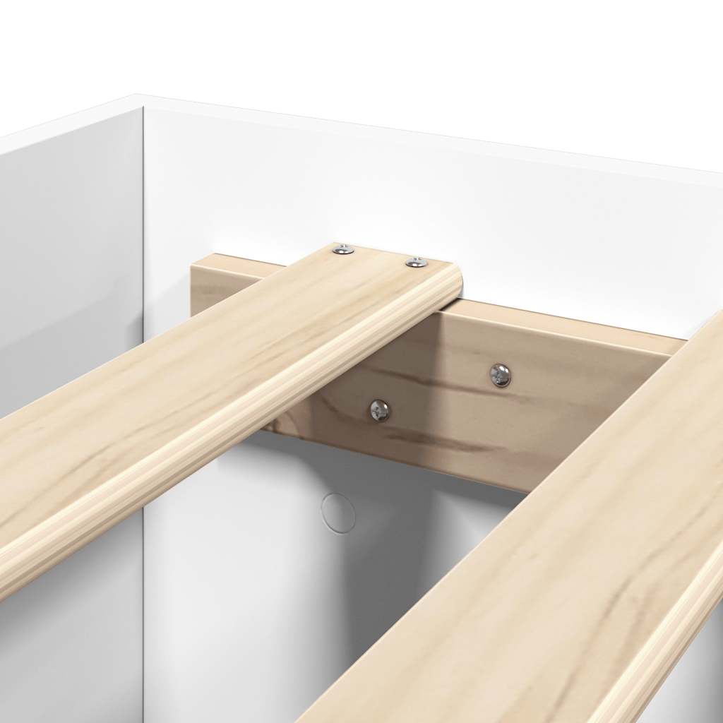 Bed Frame without Mattress White 180 x 200 cm Engineered Wood
