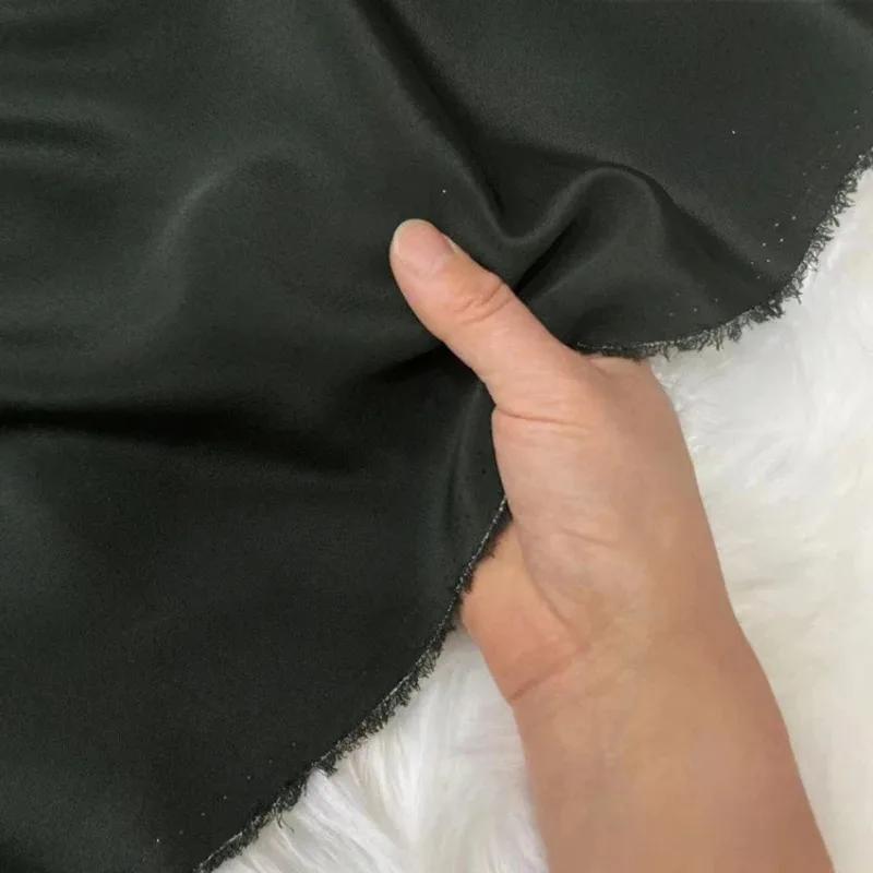 Однотонная 100% шелковая ткань Крэп де Шин 30 момми, тяжелый шелковый крэп, ткань для одежды, платьев, брюк