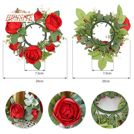 2шт реалистичная гирлянда-подсвечник, искусственный венок для дома