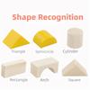A Set Smooth Edges Wooden Block Set Safe Material Shape Recognition Toy  Young Children