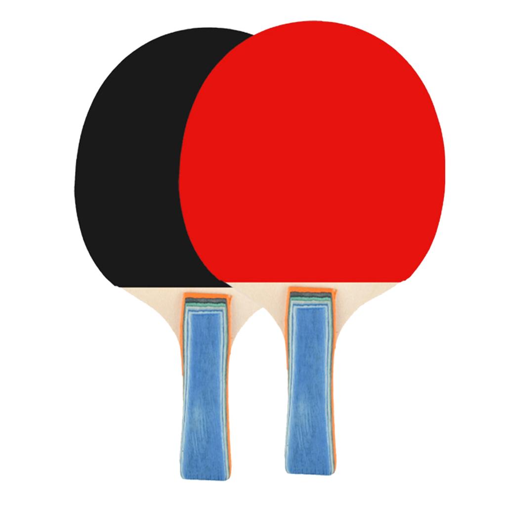 2Pcs Table Tennis Racket with 3 Pong Ball Table Pong Ball Paddle Set for Gym Sporting