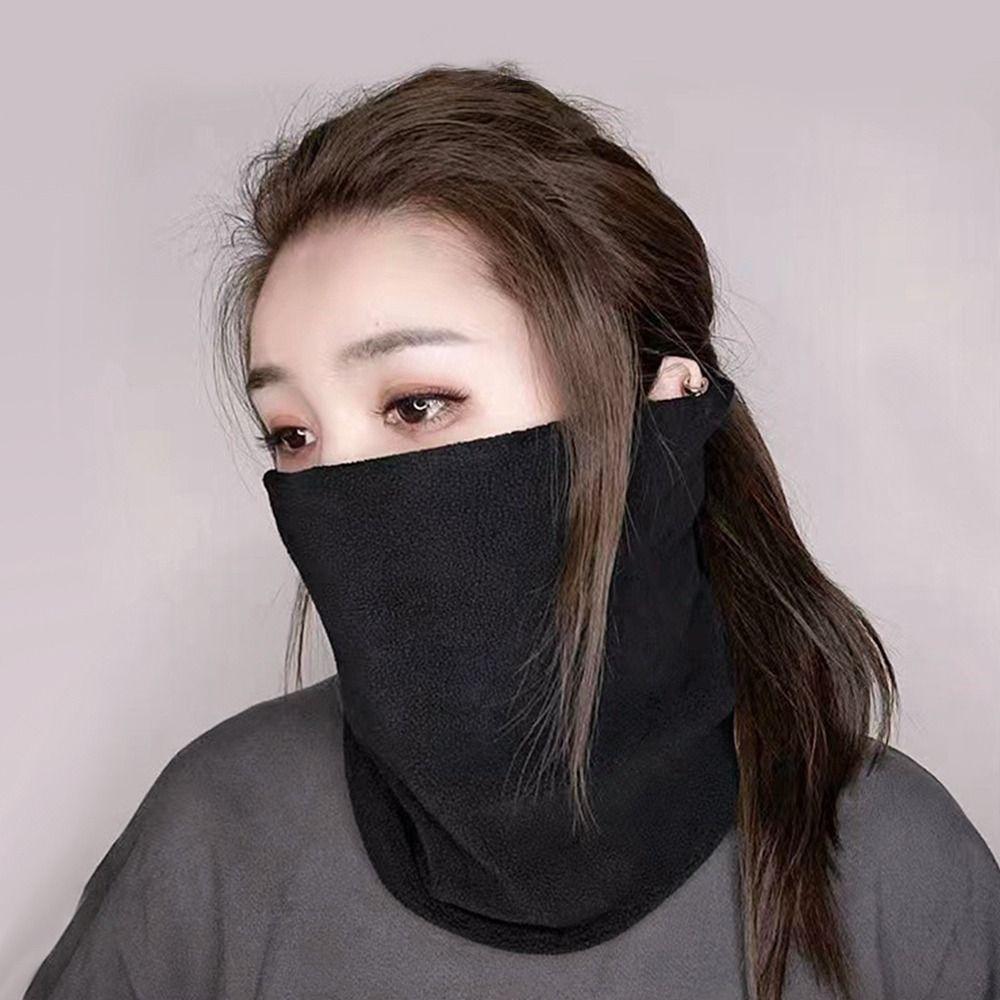 Флисовый утеплитель для шеи, ветрозащитный воротник, шарфы, нагрудник, шарф для женщин