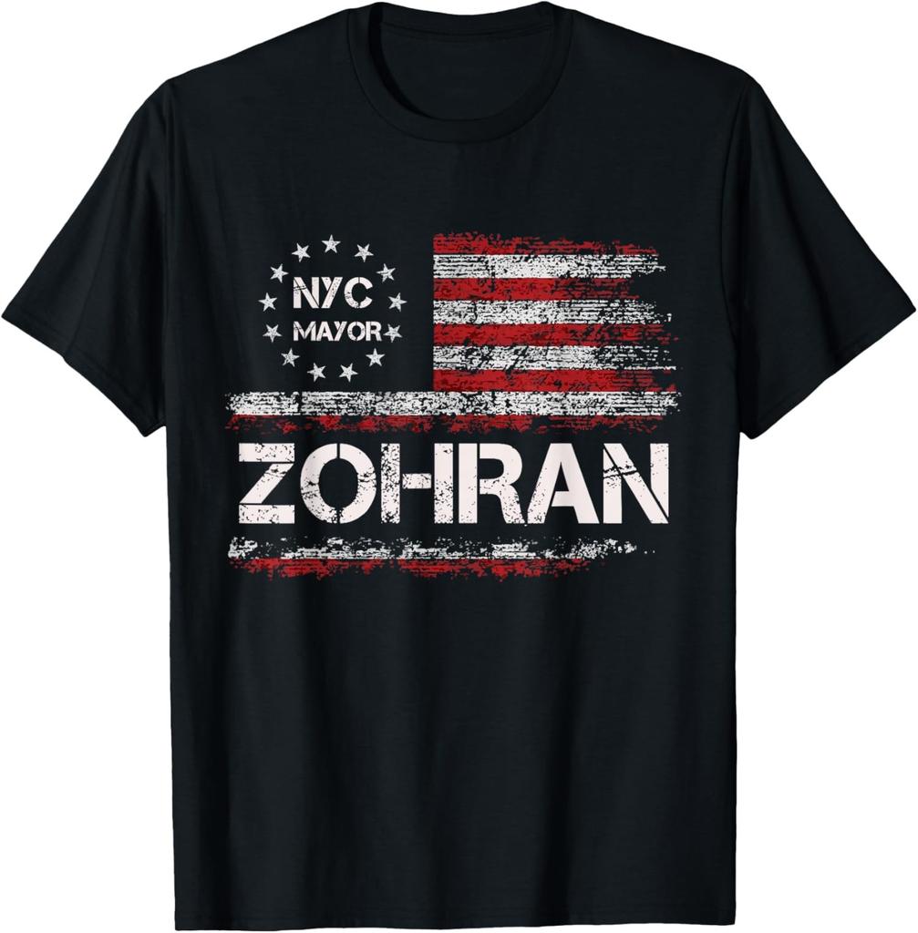 Zohran Mamdani for NYC Mayor 2025 with US Flag Unisex T-Shirt
