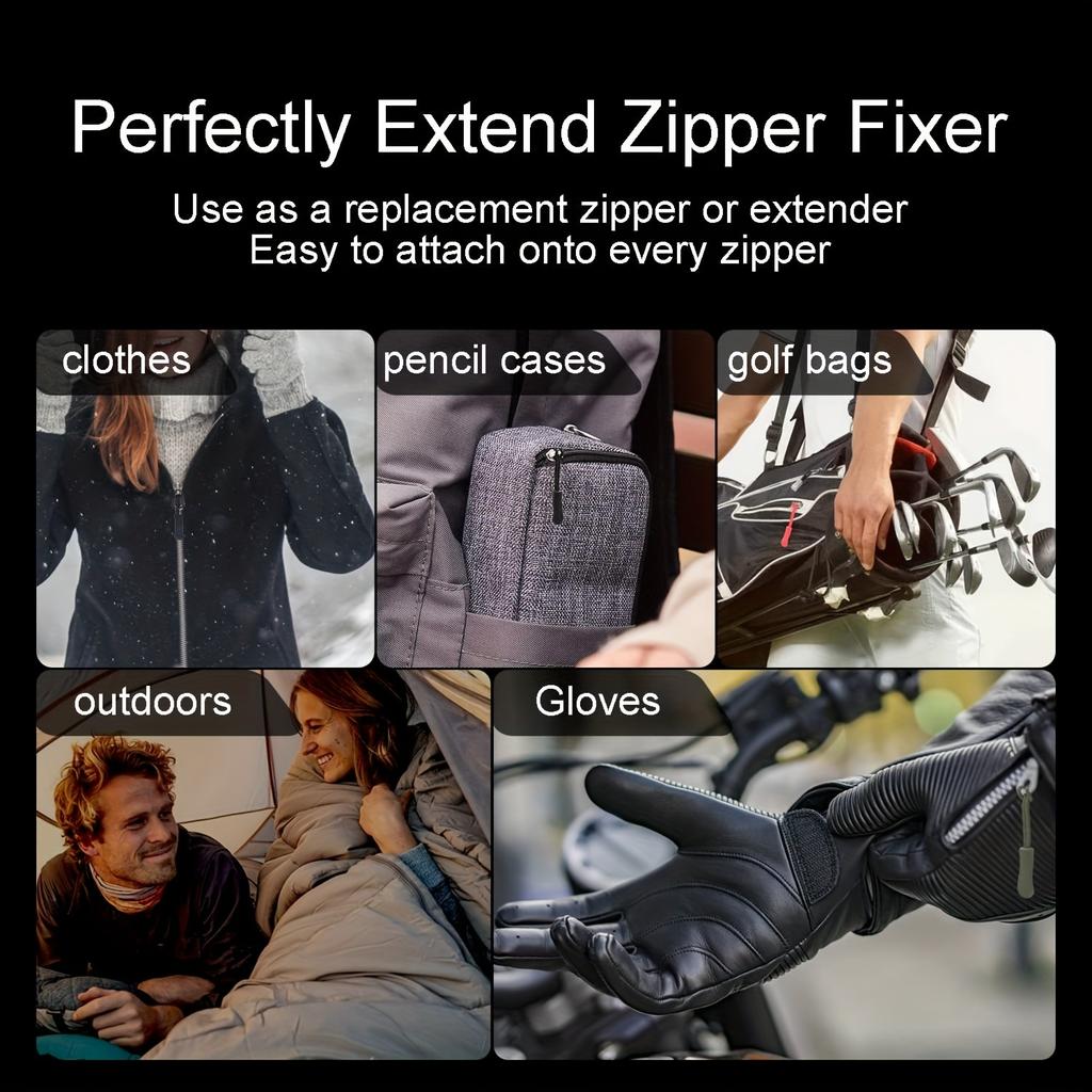 100 шт. Пулер для молнии Черный удлинитель Бирка Замена клипсы Фиксатор сломанной пряжки Вкладка на молнию Сумка для путешествий Чемодан Палатка Рюкзак