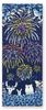 Miyamoto Towel Miyamoto Tenugui Hand Forest 35 X 90 50191 (Miyamoto-towel) Towel, "Kenema" Fireworks, Navy, Approx. Cm,