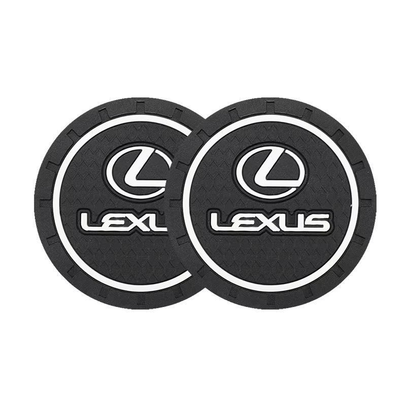 2Pcs Car Silicone Coaster Pad Non-Slip Water Cup Holder For Lexus RX300 IS200 IS250 ES350 Ct200h UX250h NX300h RX350 ES300h LBX