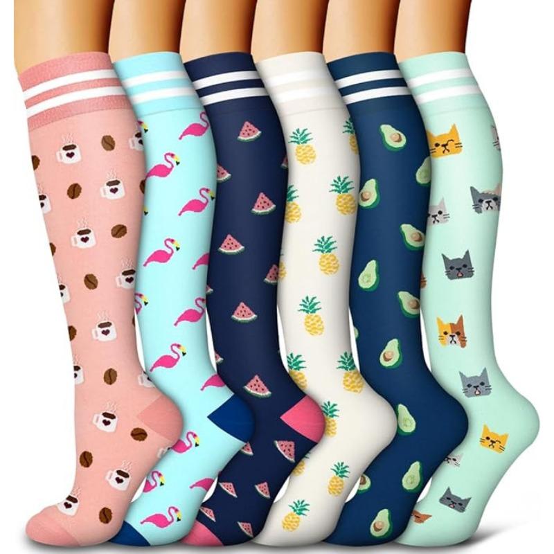 Calf Socks Women's Summer High Elastic Stockings Compression Socks Shaping Leg Socks European and American Sports Pressure Socks