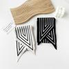 Top Chic Customizable High-End Korean Style Summer Dress Waist Belt Long Satin Neck Scarf for Women Black And White Stripes