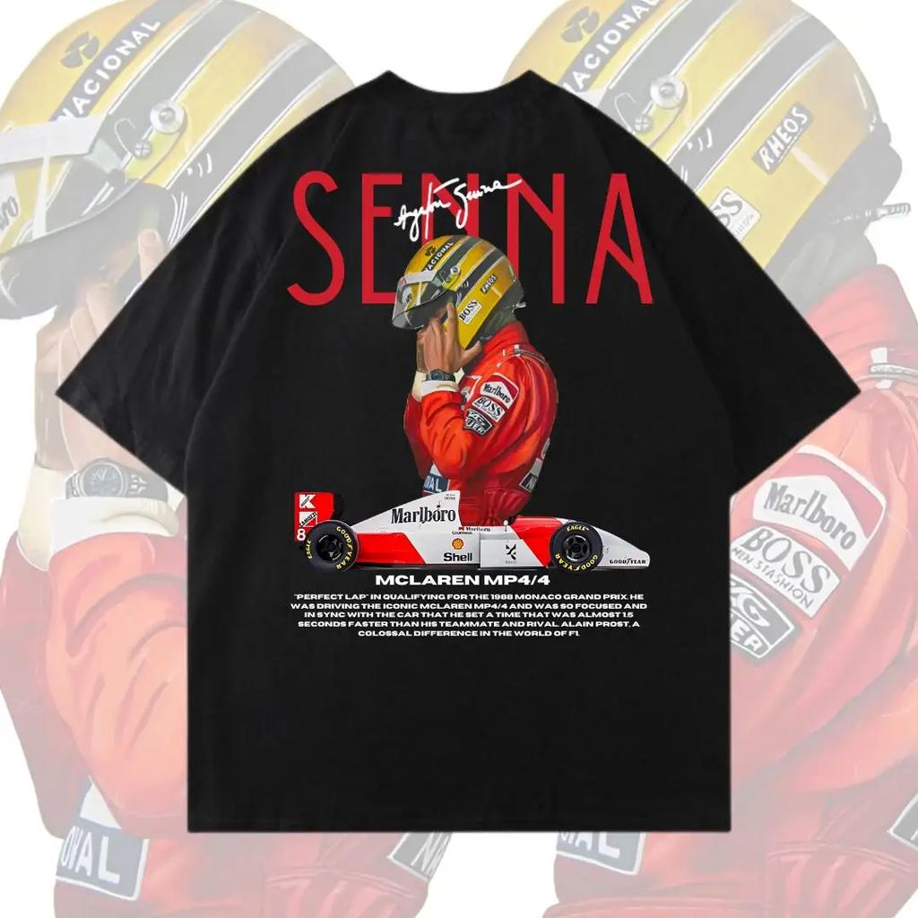 Ayrton Senna Formula 1 Graphic T Shirts Gym T-shirts Man T-shirts for Men Mens Clothing Y2k Liam Payne Tops Tees Men's