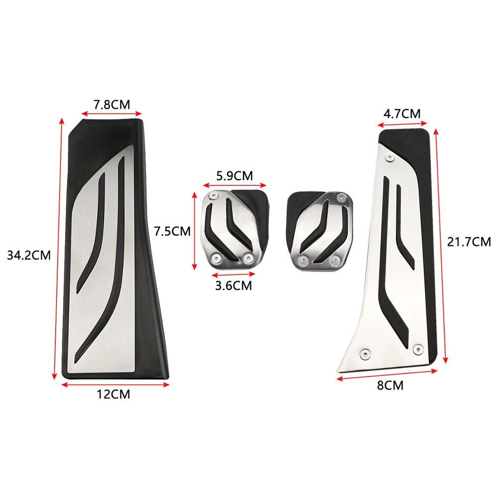 Car Pedal Cover for BMW 5 Series F10 F11 523i 528i 530i 535i 550i 2011 - 2017 LHD Gas Brake Clutch Rest Pedals Pad Accessories