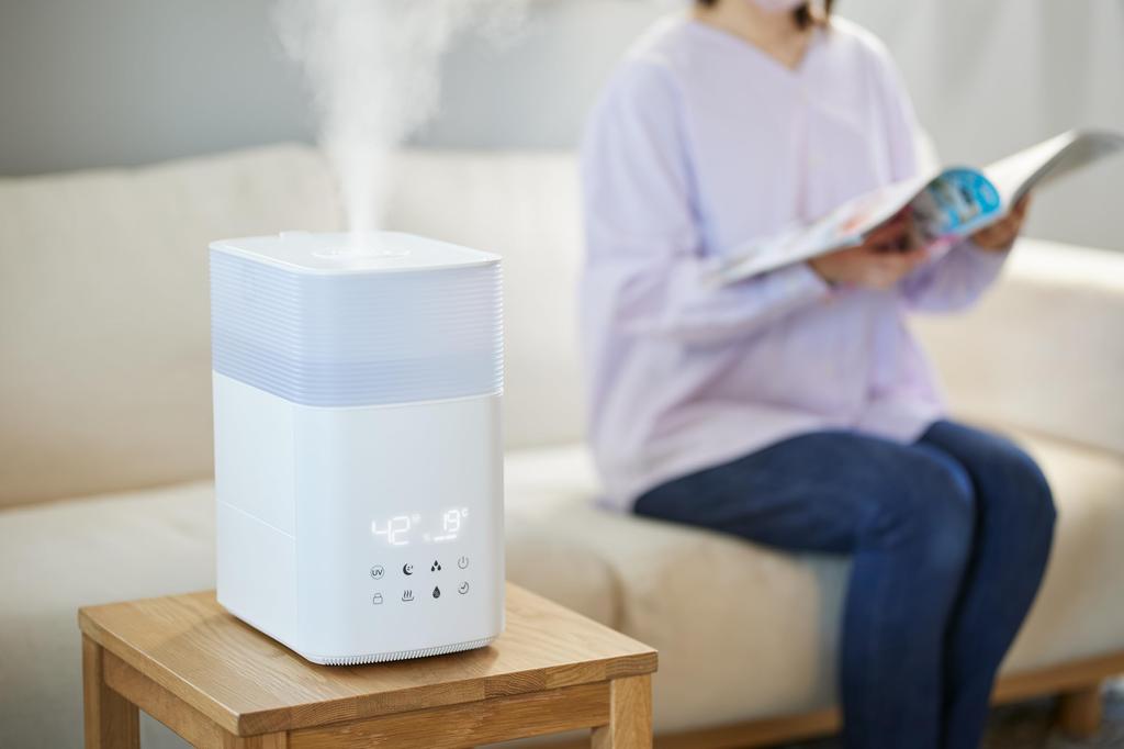 Hybrid Humidifier 17 Tatami AL COLLE UV Sterilization Antibacterial Cartridge White ASH6061W 5L 5 Liters Large Capacity Ultrasonic Humidifier Hybrid