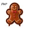 Festive Gingerbread Man Pastry Tools Christmas Mini Pie Mold, 3D Relief Embossed Hand Baking Holiday Pressed Dough Stamps Reusable DIY Press Mold for