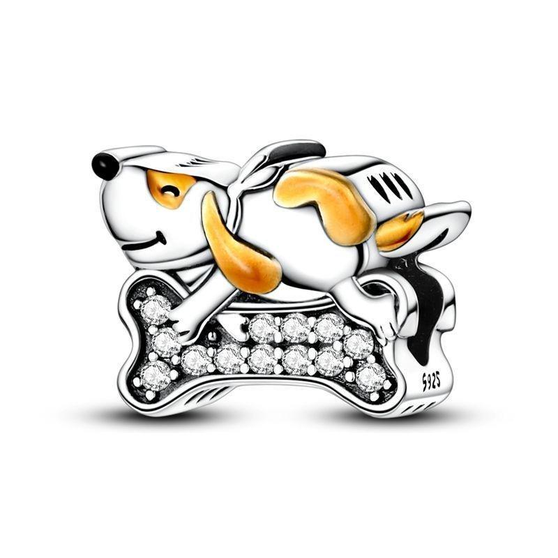 Animal Charms Copper Bear Rabbit Dog Panda Elephant Pig Kapibala Beads Pendants Fit Bracelet Diy Fine Jewelry Gift