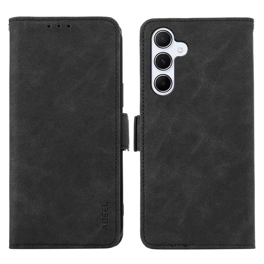 ABEEL Чехол для Samsung Galaxy S25 FE из ПУ кожи, книжка-подставка, с RFID-защитой