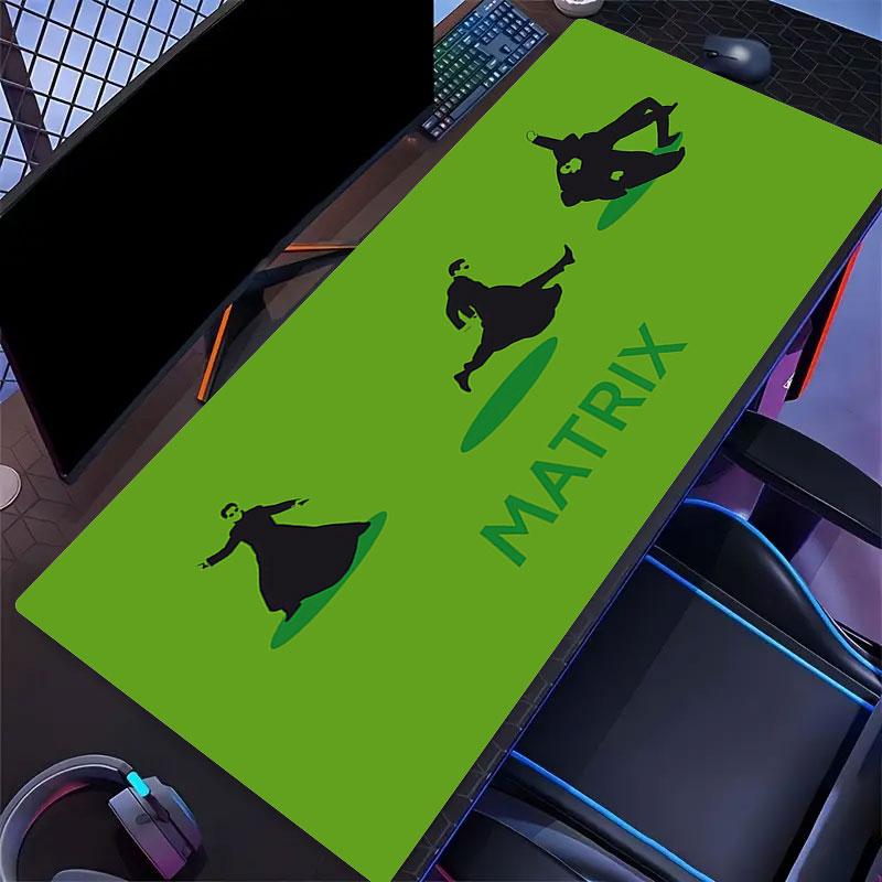 Matrix Mouse Pad, Large Gaming Desk Mat, Non-slip XXL Mousepad for Laptop & Tablet, Mini PC Playmat with Stitched Edges