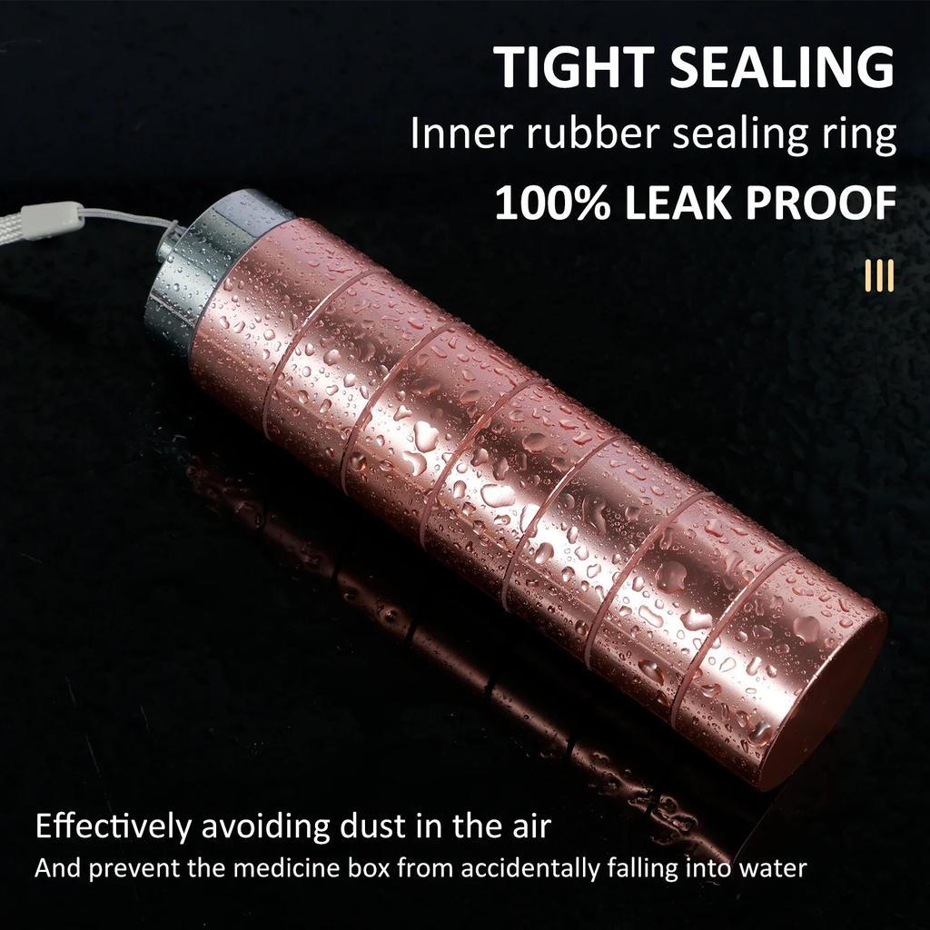 2 шт. алюминиевый сплав органайзер для таблеток штабелируемый герметичный водонепроницаемый еженедельный контейнер для хранения таблеток портативный дорожный футляр для таблеток коробка