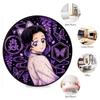 Classic Japanese-style cartoon Demon Slayer round rug, home soft decorative anti-slip yoga mat and chair mat, outdoor floor mat carpet K3