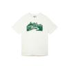 Landscape Print Short Sleeve Retro American T-Shirt Men Tops White HF4769