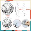 54 Pieces Disco Party Decorations Disco Ball Hanging Swirls 70s Party Hanging Swirls Ceiling Decor for Disco Fever Party 70s Hippie Birthday Party