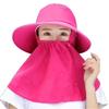 Summer Wide Brim Sun Hat For Women With Neck Coverage In Light Pink Cotton For Outdoor Work