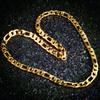 New 18K Gold Necklace 20 Inch Classic 8mm Side Chain Necklace Men's Fashion Jewelry