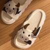 Non-slip Universal Indoor Home Cotton Linen Sandals Cute Cartoon Cow Linen Slippers Man Four Seasons