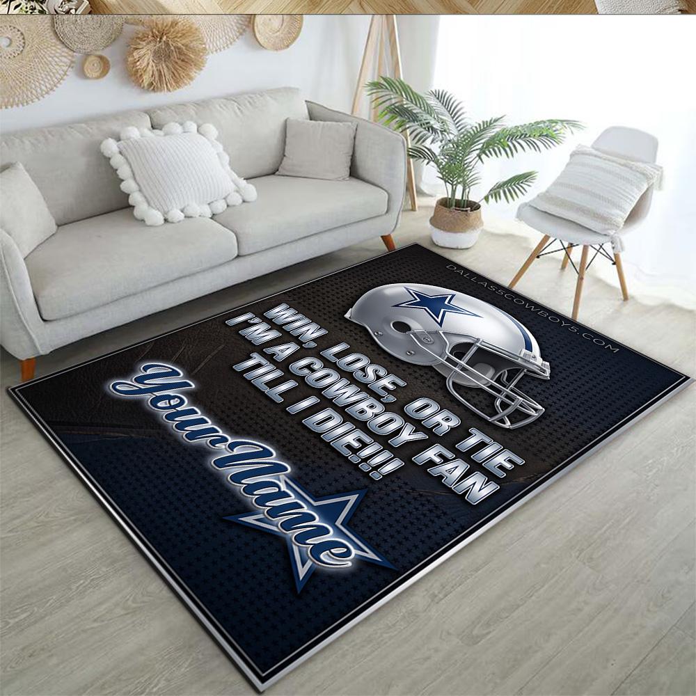 Dallas Customize Your Name Floor Mat Suitable for Decorate room Playrooms Living Rooms Kitchen Anti-slip Rug Anime Office Decor Birthday/Christmas Gif