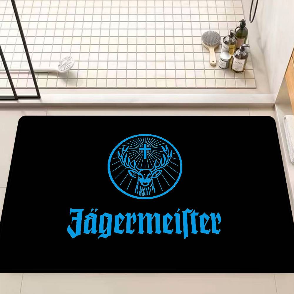 Коврик для двери с логотипом Jägermeister, скандинавский стиль, для спальни, гостиной, прихожей, балкона, противоскользящий, Alfombra