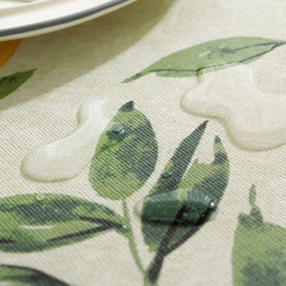 ПВХ Скатерть Лимонный узор Декор стола Ткань Мягкая Водонепроницаемая Скатерть Украшения для стола