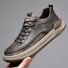 2024 Autumn Men's Genuine Leather Retro European Lightweight Student Sports Casual Hiking Shoes