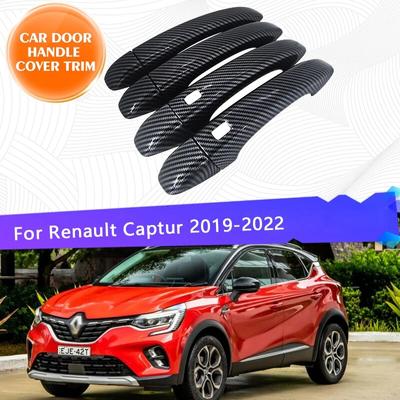 Накладки на дверные ручки автомобиля для Renault Captur MK2 JB JE глянцевые черные накладки на ручки украшения внешние аксессуары