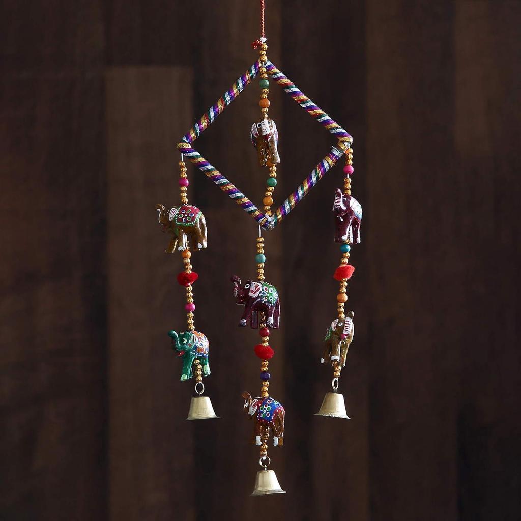 New Handcrafted Decorative Elephant Wall/Door/Window Hanging Bells