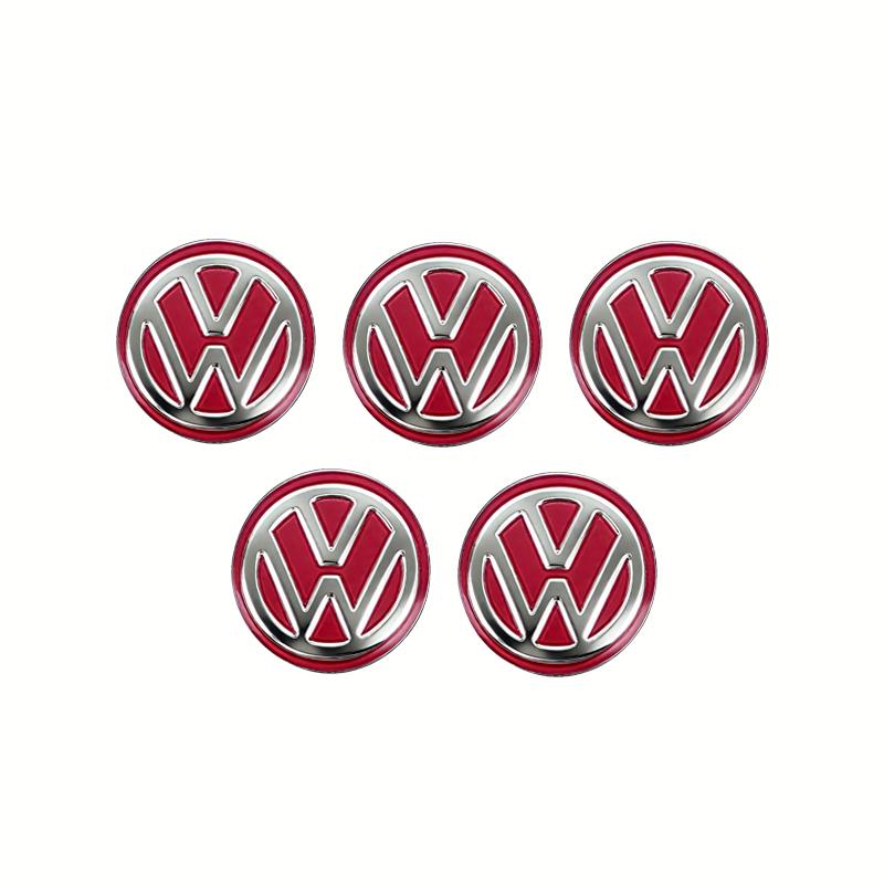 Car Sticker Hub Caps 5/10Pcs 14mm Car Key Emblem Stickers Auto Control Key Logo Decals For Volkswagen VW Golf Tiguan Jetta Trans