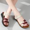 Женские летние римские сандалии на плоской подошве, нарядные повседневные сандалии с открытым носком для мам больших размеров