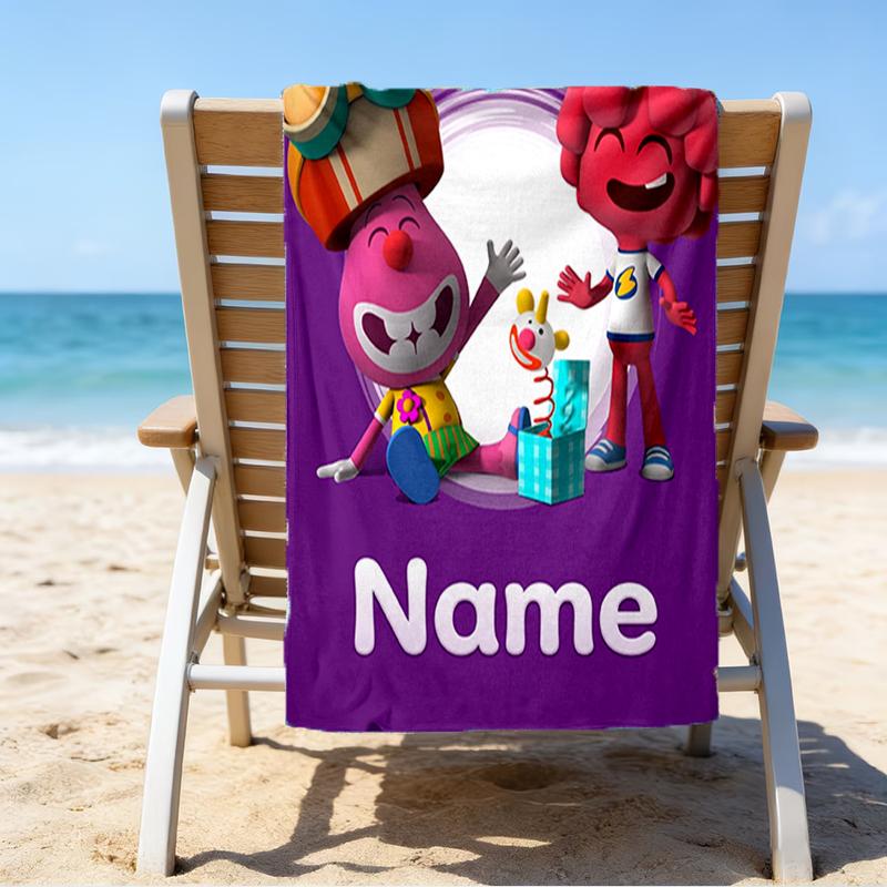 Custom Name Ultrasoft Beach Towel With Jelly Jamm Themeideal For Pool Camping Diving Perfect Travel Essential Vibrant Beach Towel