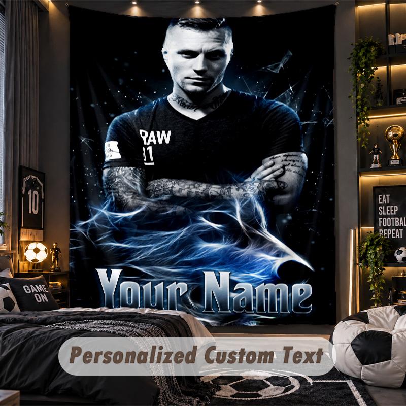 Personalized Wall Tapestry,Kontra K Custom Printed Name, Fabric Wall Art For Indoor Room Backdrop