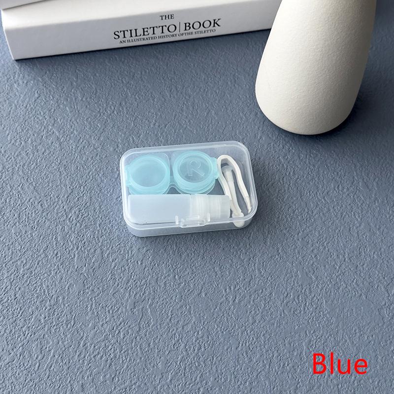Plastic Contact Lens Cases Simple Transparent Portable Eye Contacts Lenses Holder Box With Tweezers Remover Tools