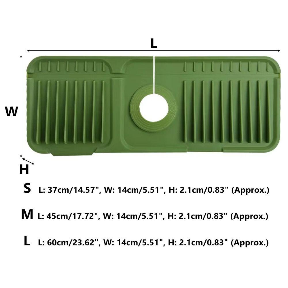 1Pcs Silicone Quick-drying Sink Mat Drying Pad Splash Guard  for Bathroom Kitchen Sink Faucet