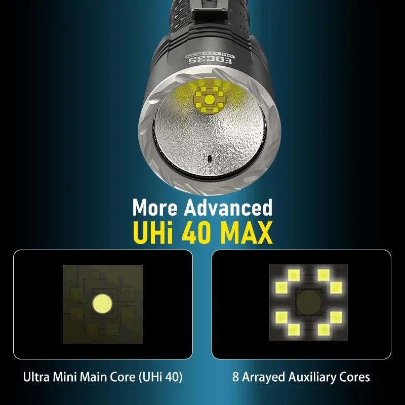 Nitecore EDC35 Hiking Flashlight Camping USB-C Rechargeable Hiking 5000 Lumens LED EDC UHi Beam Distance 550 Meters Built-in